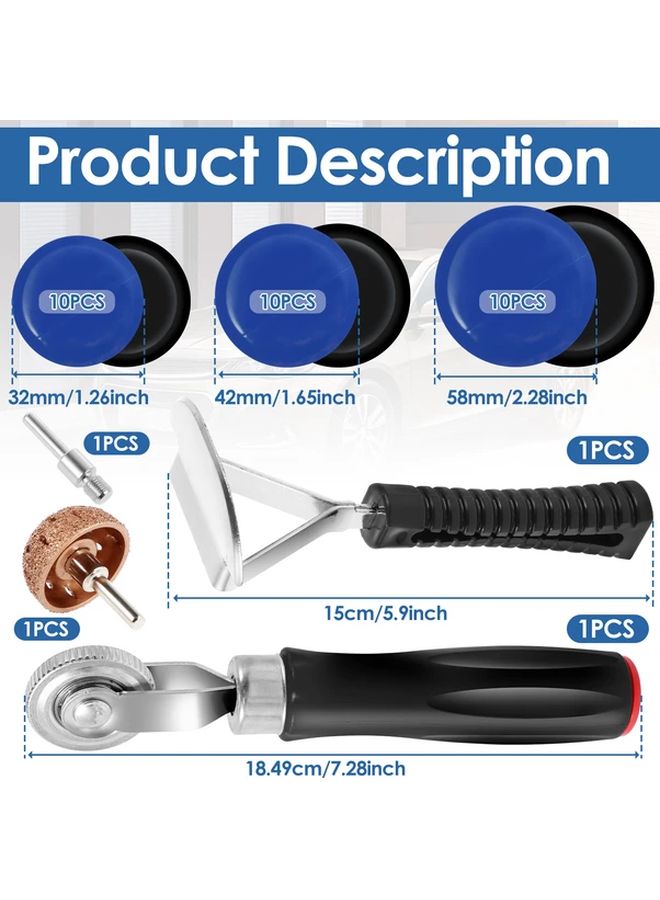 Mix Color 33 Pcs Heavy Duty Tire Repair Patch Kit With Roller Scraper For Car Truck Tractor Bike - Image 2