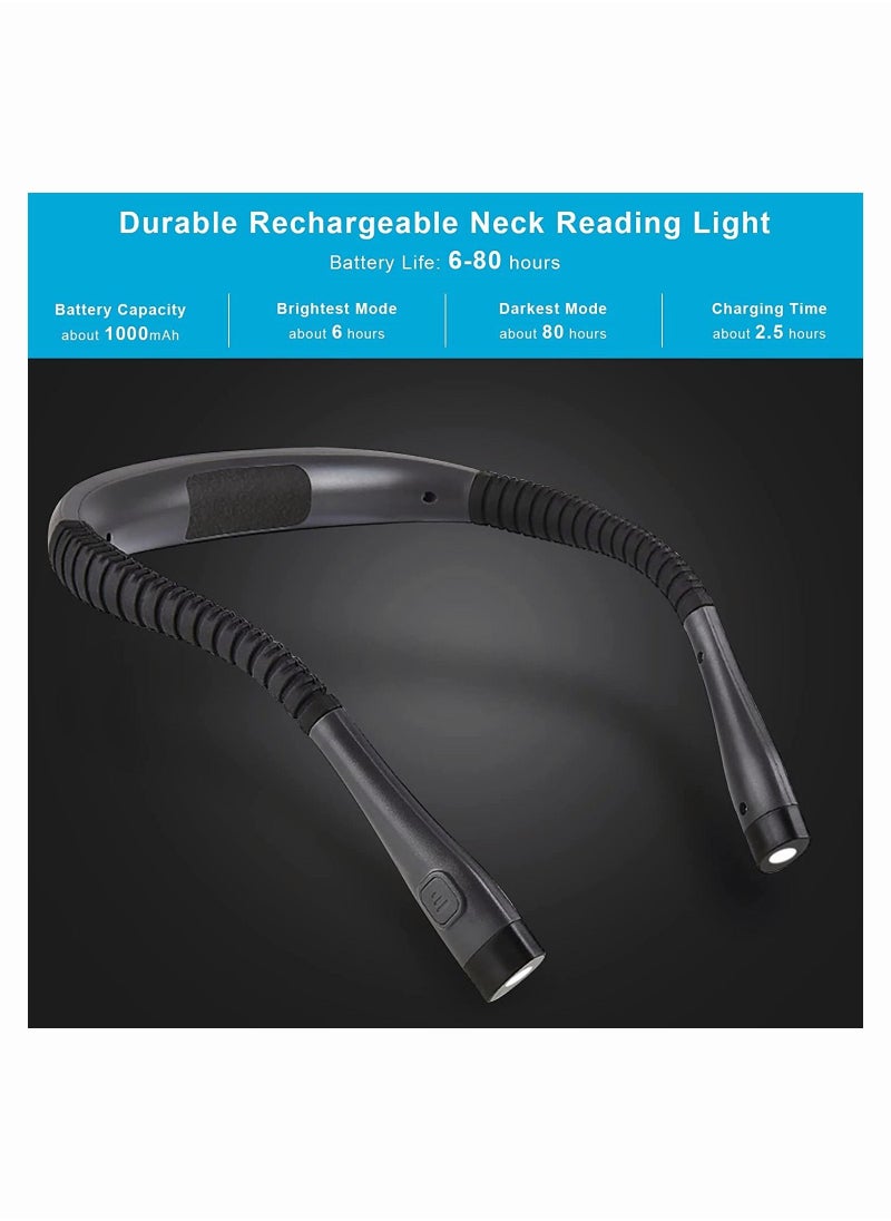 Generic - LED Neck Reading Light Book Lamp for Books in Bed, 9 Lighting Modes, 360° Flexible Arm, USB-C Rechargeable, Hands-Free Night Light for Reading, Knitting, Camping, Repairing, Night Walk - Image 1