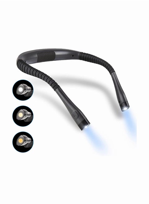 LED Neck Reading Light Book Lamp for Books in Bed, 9 Lighting Modes, 360° Flexible Arm, USB-C Rechargeable, Hands-Free Night Light for Reading, Knitting, Camping, Repairing, Night Walk