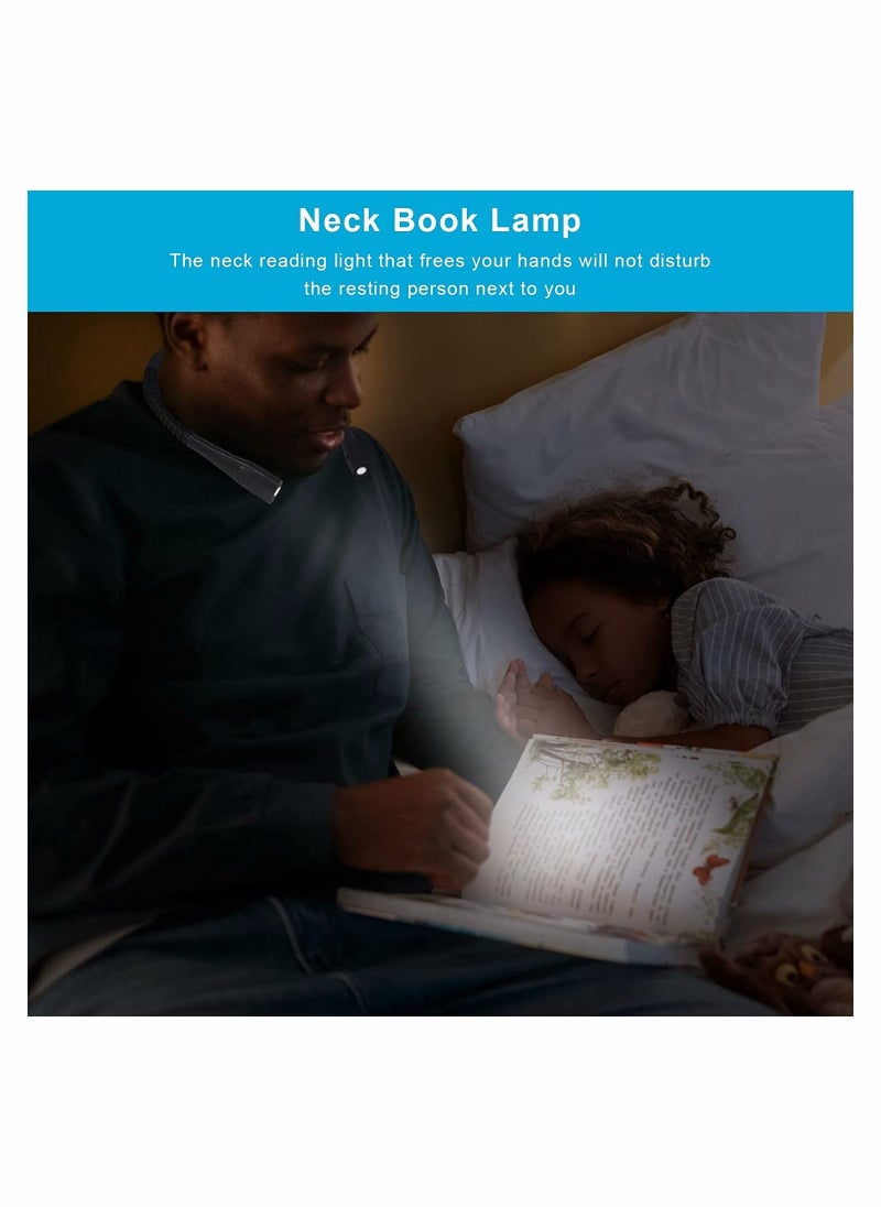 Generic - LED Neck Reading Light Book Lamp for Books in Bed, 9 Lighting Modes, 360° Flexible Arm, USB-C Rechargeable, Hands-Free Night Light for Reading, Knitting, Camping, Repairing, Night Walk - Image 1