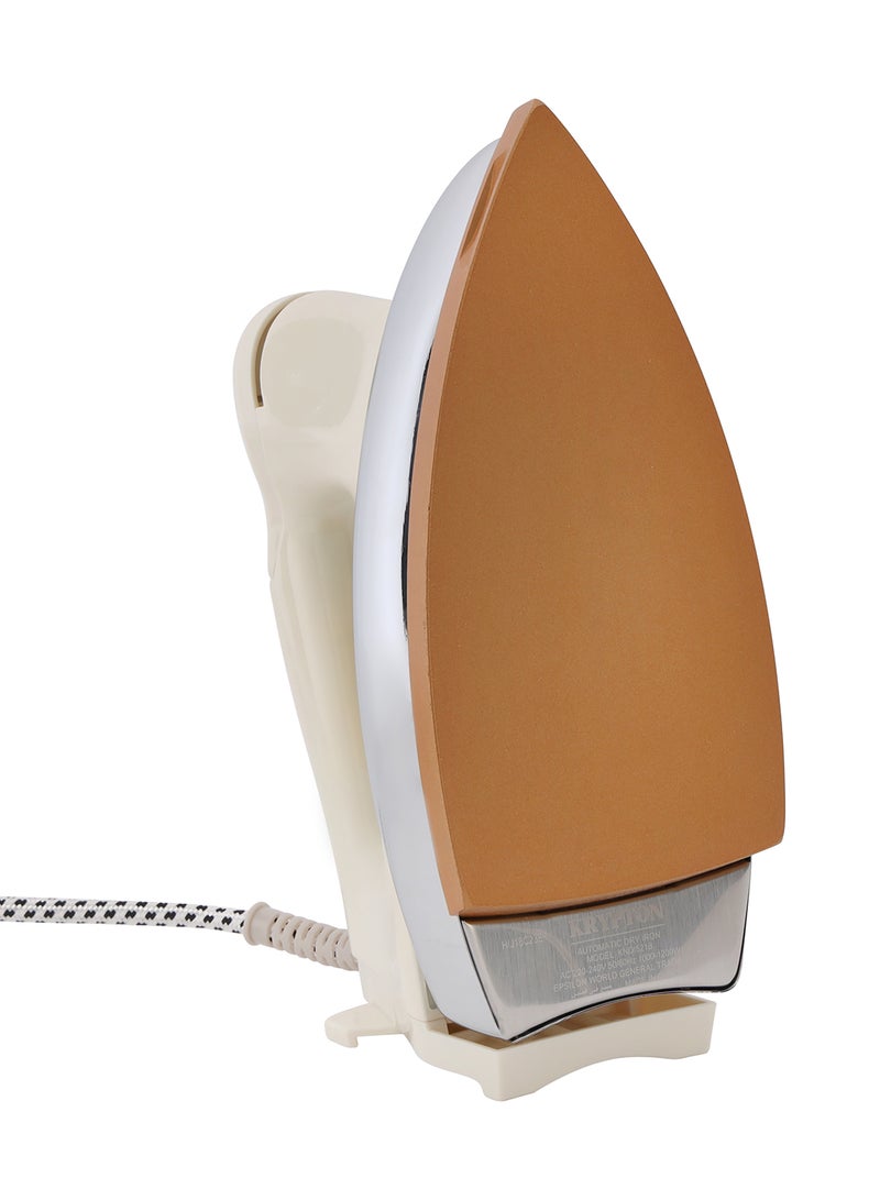 KRYPTON Automatic Dry Iron | Iron Box With Temperature Settings Dial and Auto Shut Off Function| Super Deluxe Heavy Weight Iron Box 1200 W KNDI5218 White & Golden - Image 2