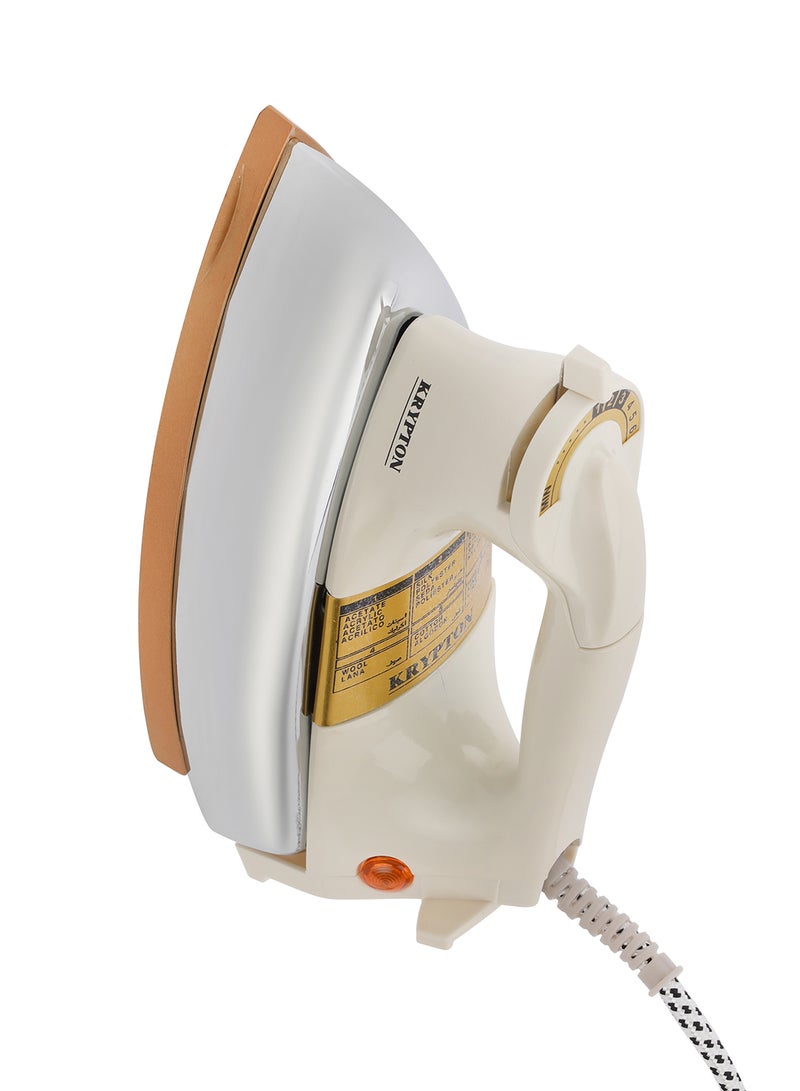 KRYPTON Automatic Dry Iron | Iron Box With Temperature Settings Dial and Auto Shut Off Function| Super Deluxe Heavy Weight Iron Box 1200 W KNDI5218 White & Golden - Image 3