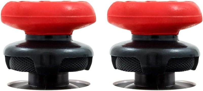 neotimely FPS Freek Inferno for Playstation 4 (PS4) and Playstation 5 (PS5) Controller, FPS Freek Galaxy Performance Thumbsticks for Nintendo Switch, Galaxy Themed Thumbstick Covers (2 High-Rise Concave, Red) - Image 4
