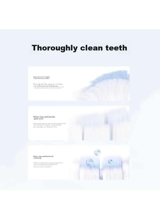 Huawei Smart Selection Libode Smart Electric Toothbrush Youyang Series, Toothbrush 2/toothbrush 3 Brush Head, Gentle Cleaning Shock-absorbing Cloud Protection Type, 2-pack Black - Image 4