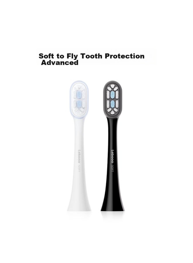 Huawei Smart Selection Libode Smart Electric Toothbrush Youyang Series, Toothbrush 2/toothbrush 3 Brush Head, Gentle Cleaning Shock-absorbing Cloud Protection Type, 2-pack Black - Image 1