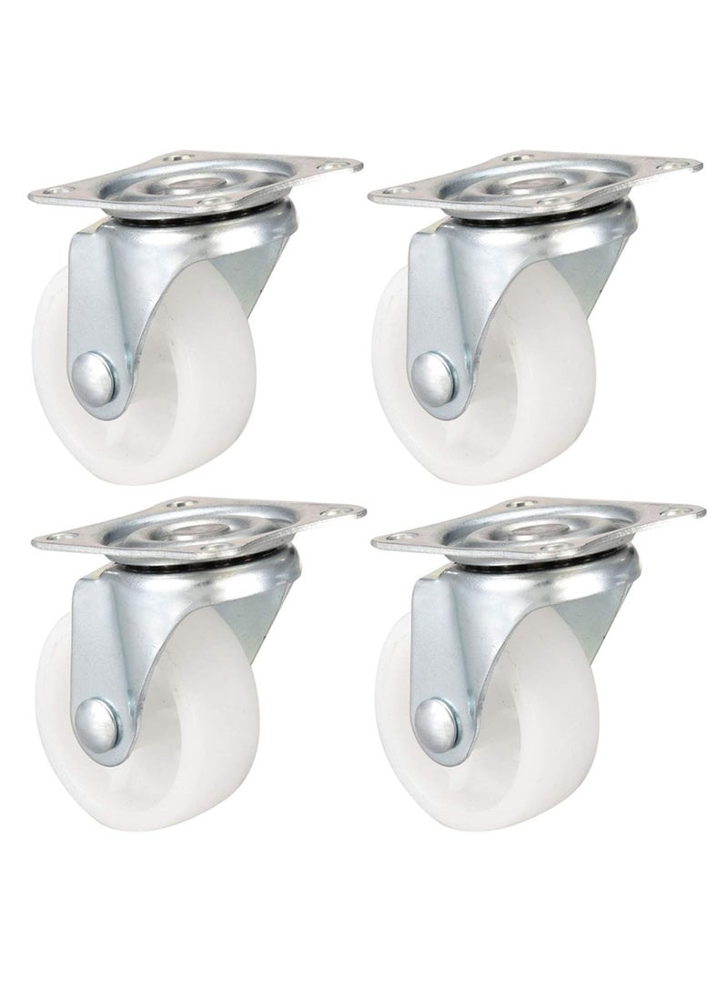 THOISEWELT THOISEWELT Home Furniture Caster Wheel Heavy Material Alloy Steel PU Swivel Wheel Only White 25 Inche Full Set  - Image 1