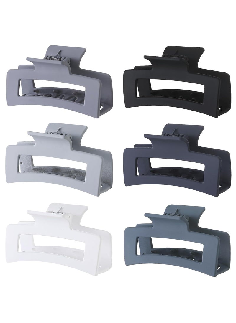 Sisiaipu - 6 Pack Hair Clips 35 Inch Medium Hair Claw Clips for Women and Girls  Grey - Image 1