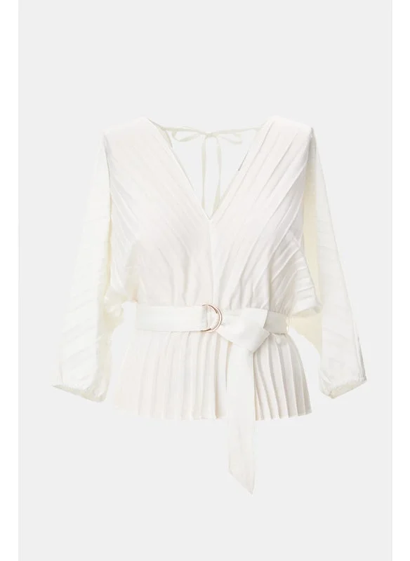 Tenda Pleated blouse with belt