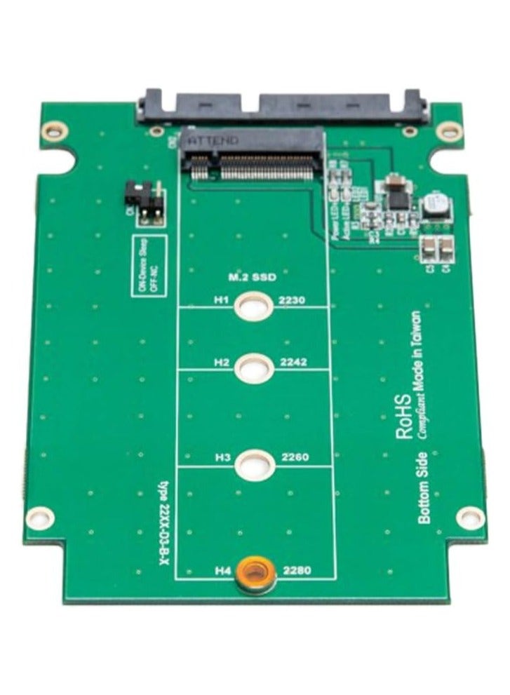 محول 2.5" SATA III إلى M.2 B-Key SATA SSD لأحجام 2230/2242/2260/2280 – غلاف ألمنيوم SY-ADA40092 - Image 1