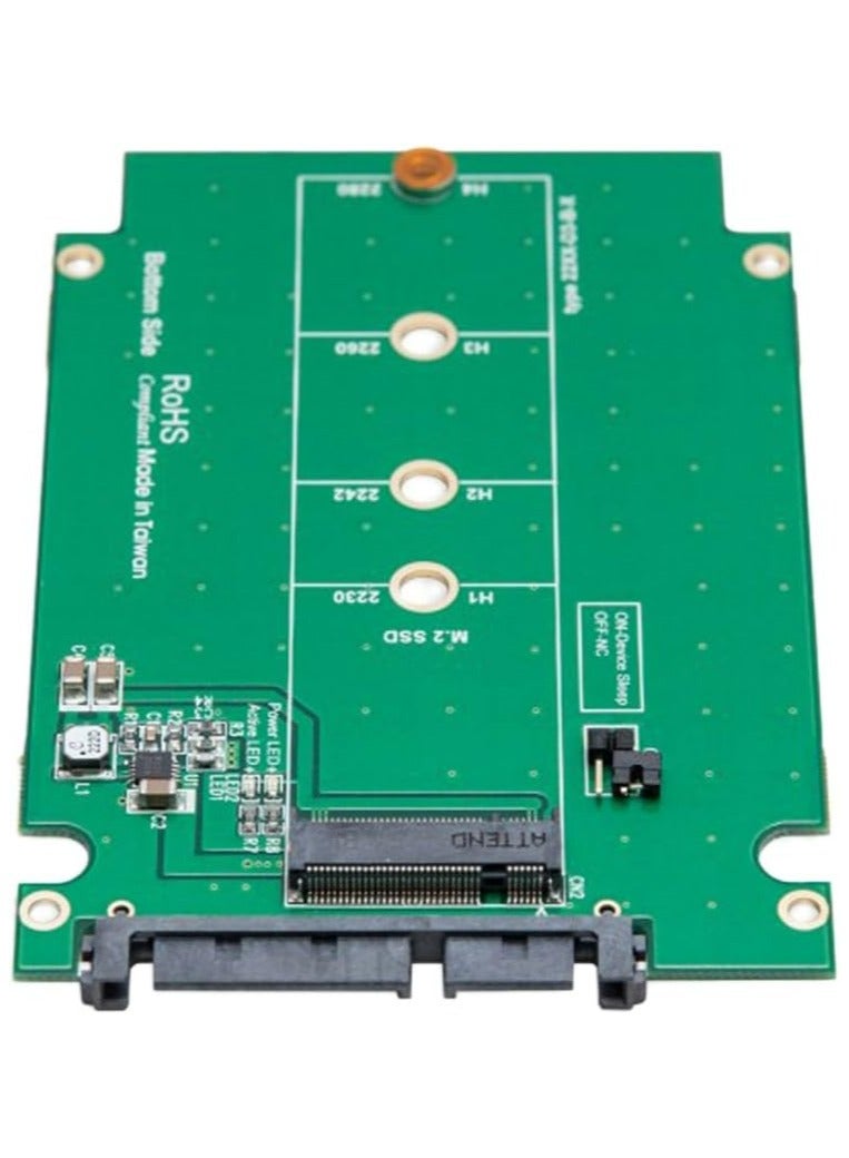 محول 2.5" SATA III إلى M.2 B-Key SATA SSD لأحجام 2230/2242/2260/2280 – غلاف ألمنيوم SY-ADA40092 - Image 2