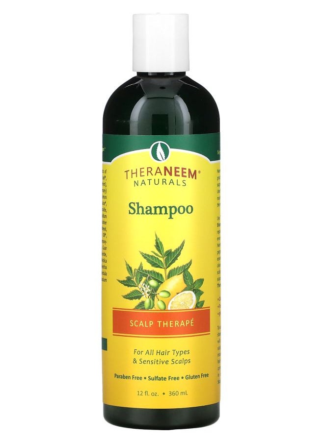 ORGANIX SOUTH TheraNeem Naturals Scalp Therape Shampoo For All Hair Types & Sensitive Scalps 12 fl oz (360 ml) 