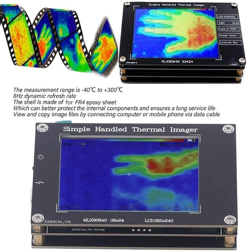كاميرا حرارية بالأشعة تحت الحمراء محمولة بشاشة 3.2 بوصة لفحص التدفئة والتهوية وتكييف الهواء والفحص الكهربائي والمنزلي - Image 5