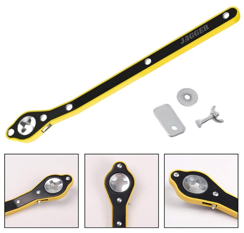 JAGGER جاك سيارة أصلي عالمي JAG240 رافعة مقصية مفتاح ربط | تصميم موفر للجهد مع مقبض دوار 360 للأمام والخلف | أداة رفع جاك مقص (مفتاح ربط فقط) - Image 2