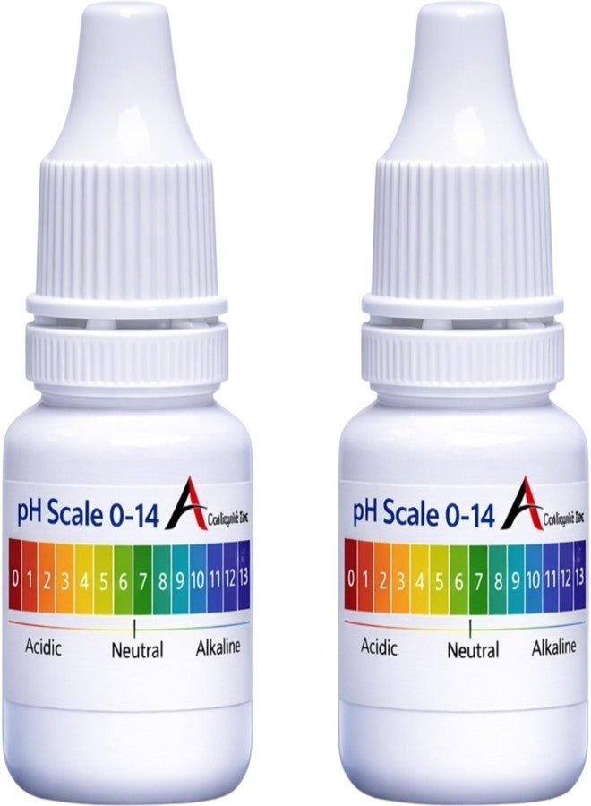 AQUALIQUID RO قطرات قياس درجة الحموضة والقلوية من أكواليكويد RO، مع اختبار القطرات لقياس القلوية واختبار درجة حموضة الماء، مع مخطط ألوان لدرجة الحموضة، ومجموعة اختبار درجة الحموضة، ومؤشر سائل عباد الشمس العالمي (اختبار درجة الحموضة - قطعتان). - Image 1