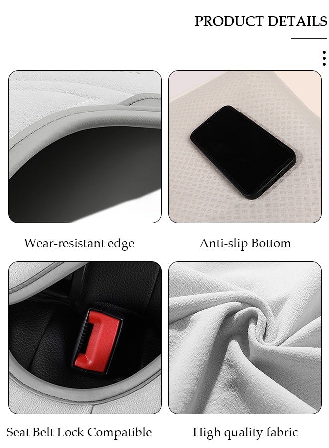 DUNISO قطعة واحدة من غطاء مقعد السيارة - أغطية أمامية ناعمة ومسامية مع واقي مانع للانزلاق يناسب معظم السيارات والشاحنات وسيارات الدفع الرباعي والشاحنات - Image 3