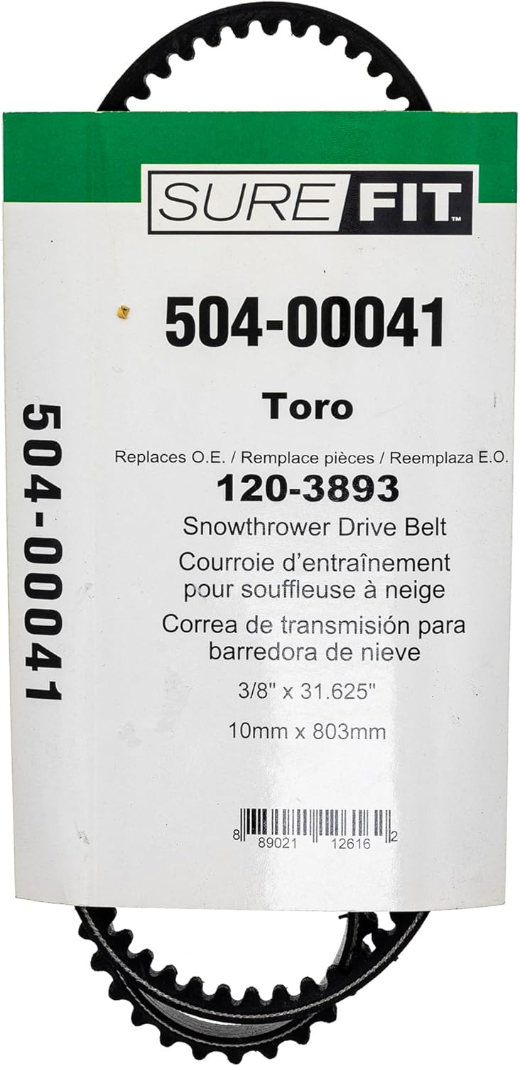 Surefit SureFit Rear Auger Drive Belt Replacement For Toro 1203893 Power Max 724 726 824 826 Snow Blower 38 x 31625  - Image 2