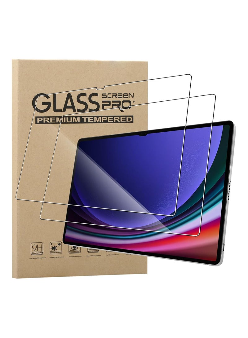 2 Pack Screen Protector for Samsung Galaxy Tab S10 Ultra 14.6 9H Toughness Premium Shatterproof Scratch-Resistant Anti-Fingerprint HD Ultra Clear Tempered Glass Screen Protector - Image 1