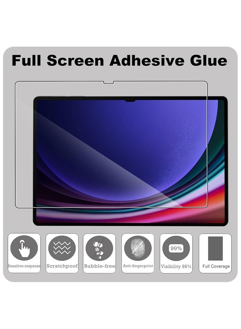 2 Pack Screen Protector for Samsung Galaxy Tab S10 Ultra 14.6 9H Toughness Premium Shatterproof Scratch-Resistant Anti-Fingerprint HD Ultra Clear Tempered Glass Screen Protector - Image 2