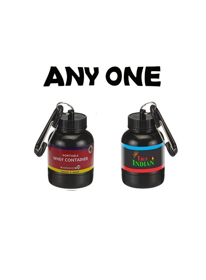TRUE INDIAN Shaker Bottle Special Combo Offer Buy 1 Portable Protein Funnel/whey or Supplement Powder Carrying Funnel and Container with Key-Chain and Get 1 Free Protein Whey Funnel (Pack of 2) (RED) - Image 2