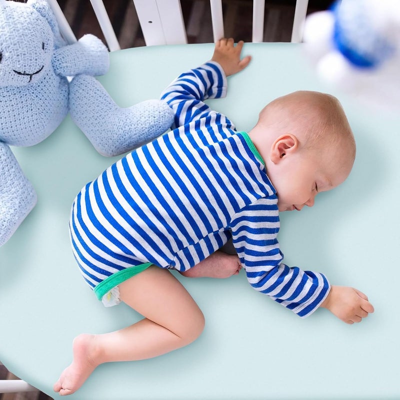 Rtteri 4 Pcs Baby Bassinet Sheets Soft Fitted for Baby Boys Girls Soft Cotton Animals Bassinet Sheet Cover Safe Comfort for Standard Rectangular Mattress Cradle Elephant Dinosaur - Image 5