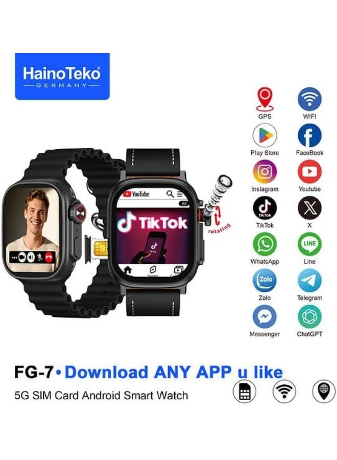 Haino Teko  FG-7 Smartwatch for Men - Fitness Tracker with Bluetooth Calling, Heart Rate, Sleep Monitoring, Step Counting, Multiple Sports Modes, Full HD Touchscreen, Compatible with Android and iOS - Black - Image 2