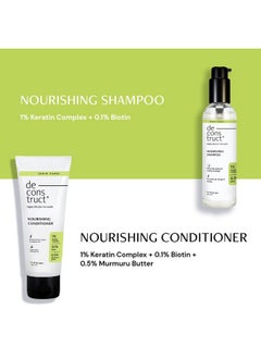 Deconstruct Nourishing Shampoo & Conditioner Duo | With Keratin, Biotin & Murumuru Butter | Removes Excess Oil & Reduces Frizziness | Smoothens & Strengthens Hair | For Men & Women | 200Ml + 200G  - Image 1
