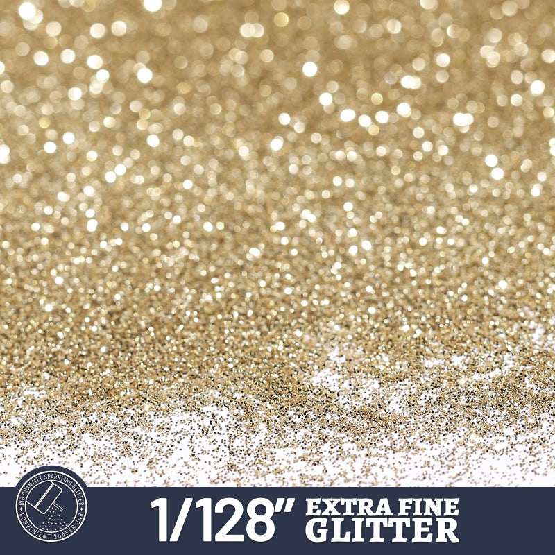 LEOBRO Champagne Gold Glitter, 150g/5.29oz Gold Fine Glitter for Resin, Crafts, Christmas Decor Tumbler DIY Crafts - Image 3
