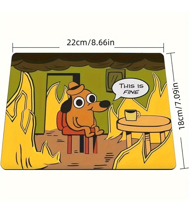 هذا وسادة فأر جيدة مع كلب ناري وتصميم أنمي لطيف للألعاب والمكتب والسفر - Image 2