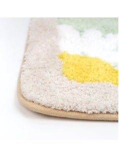 Bluejw Daisy Bath Mat Non-Slip Soft Adorable Boho Floral Bath Rugs Machine Washable Bathtub Mat Water Absorbent Plush Shaggy Carpet Thick Bathroom Kitchen Floor Microfiber Doormat 60x90cm  - Image 3