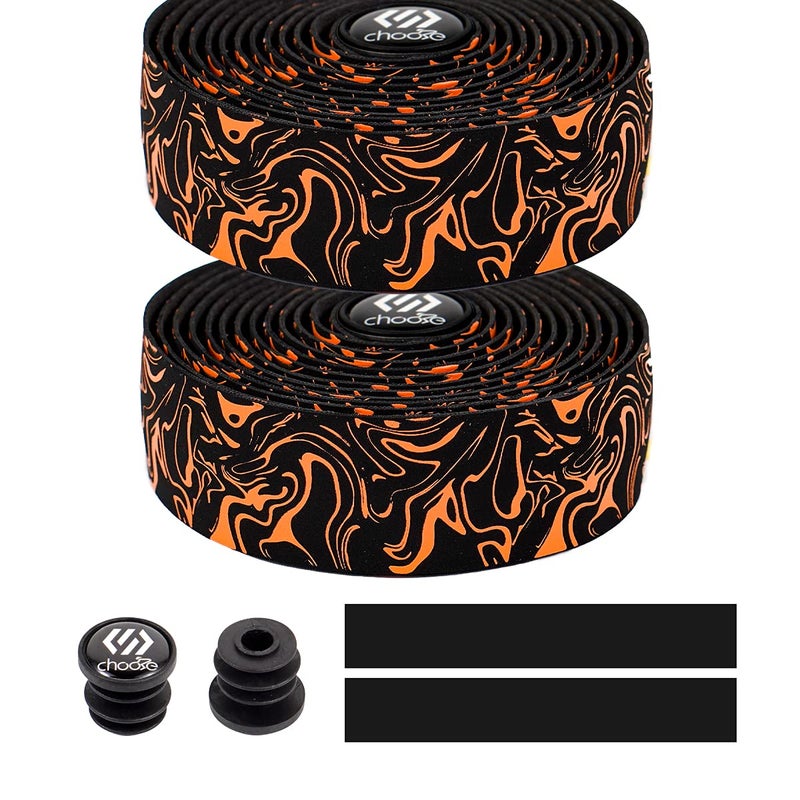 Chooee Road Bike Handlebar Tape,2PCS Bicycle Bar Tape,Orange - Image 2