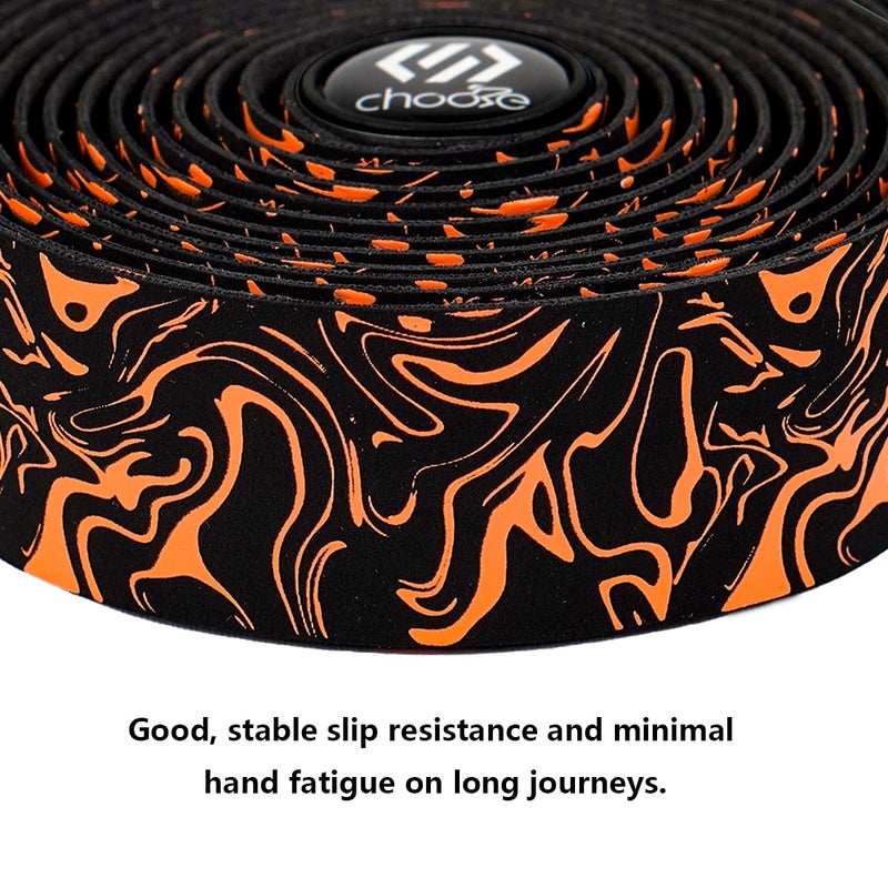 Chooee Road Bike Handlebar Tape,2PCS Bicycle Bar Tape,Orange - Image 3