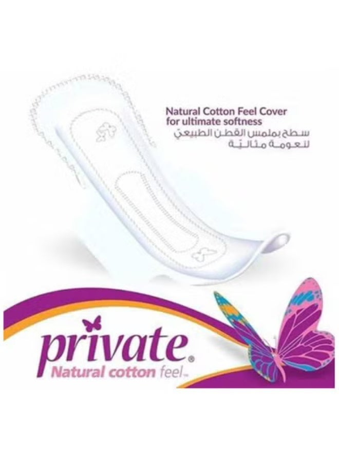 Private Natural Cotton Feel Extra Thin Super With Wings 16 Pads - Image 3
