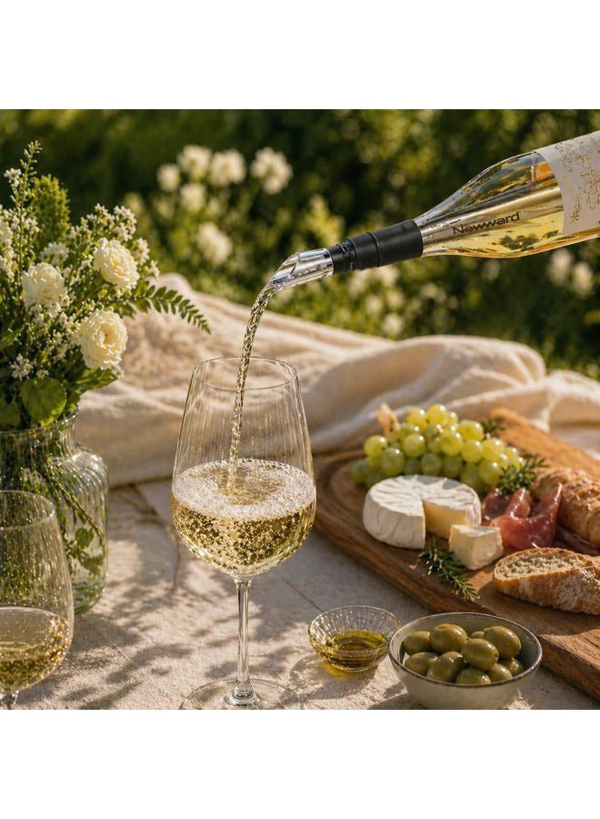 Newward Iceless Wine Chiller, 3-in-1 Stainless Steel Wine Bottle Cooler Stick with Aerator and Pourer - Includes a Waiter's Corkscrew and Stopper - Image 2