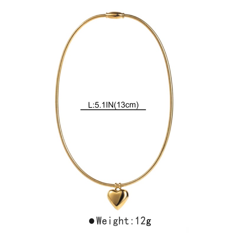 Smooth geometric pendant necklace with magnetic clasp, minimalist spherical charm on snake chain choker - Image 2