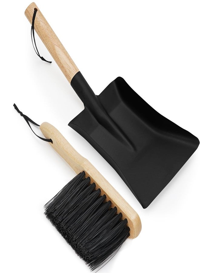 MYFIREPLACEDIRECT Fireplace Shovel & Brush Set, Large Ash Shovel and Hearth Brush with Wooden Handle, Fireplace Tools Set, Metal Brush Pan Set, Fireplace Tools, Firepit Tools, Fire Pit Accessories for Outside - Image 1