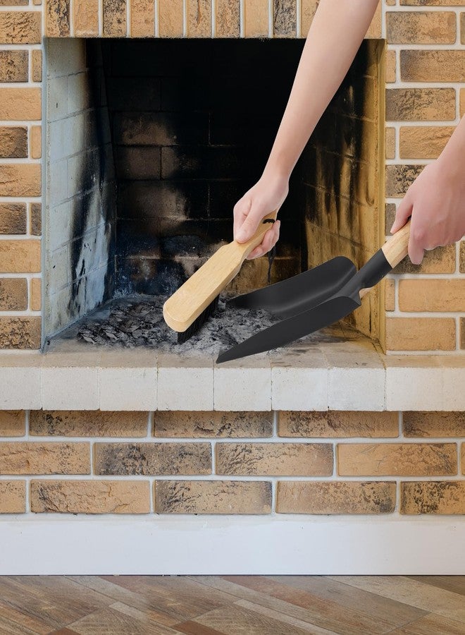 MYFIREPLACEDIRECT Fireplace Shovel & Brush Set, Large Ash Shovel and Hearth Brush with Wooden Handle, Fireplace Tools Set, Metal Brush Pan Set, Fireplace Tools, Firepit Tools, Fire Pit Accessories for Outside - Image 5