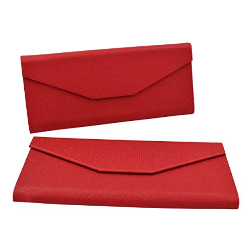 Real Sic Glasses Case for Men and Women - Magnetic Folding Hard Shell Sunglass Holder - Vegan Leather Eyeglass Protector, Variety of Styles Inspired by Solid Color - (Rose) - Image 2