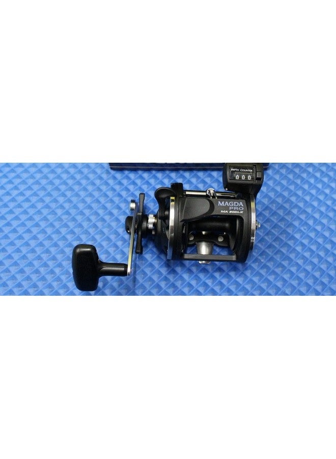 Okuma Magda Pro Line Counter Levelwind Trolling Reel, Small, Black/Silver, MA-30DX - Image 2