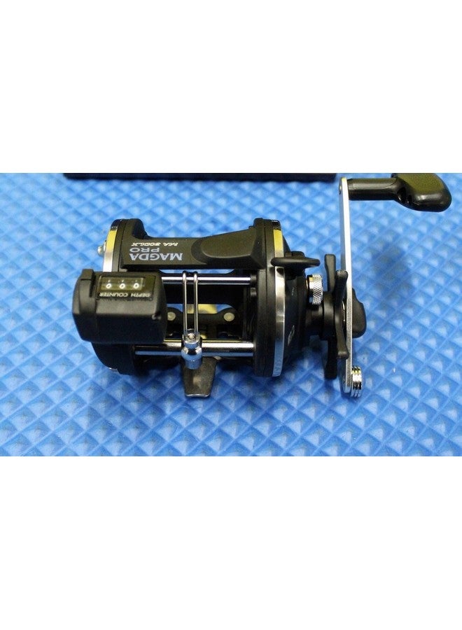 Okuma Magda Pro Line Counter Levelwind Trolling Reel, Small, Black/Silver, MA-30DX - Image 4