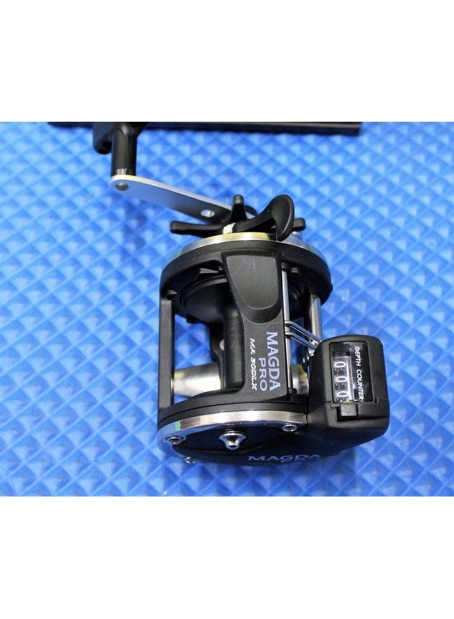Okuma Magda Pro Line Counter Levelwind Trolling Reel, Small, Black/Silver, MA-30DX - Image 3