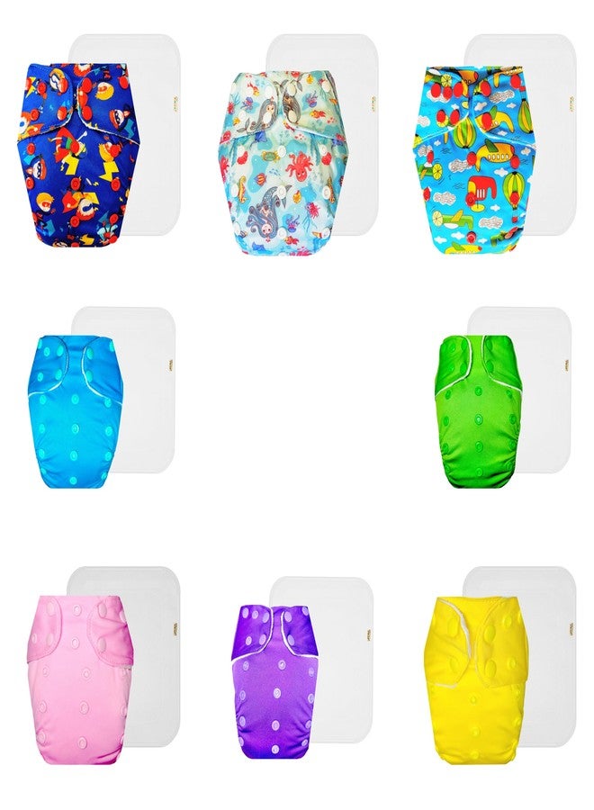 حفاضات دمبلدو القماشية الممتازة مع حشوة قطنية (عبوة من 8) | ملائمة تمامًا | مانعة للتسرب | مناسبة للسفر | موثوقة من قبل الأمهات | من 3 أشهر إلى 3 سنوات | للجنسين - Image 1