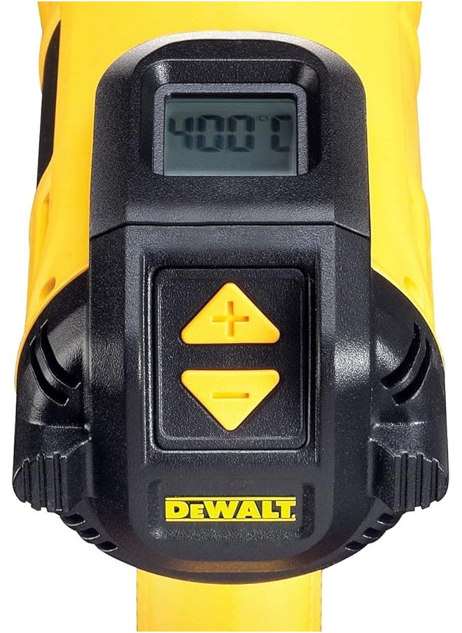 DEWALT D26414 Gb 2000W 240V Lcd Premium Heat Gun Yellow Black  - Image 2