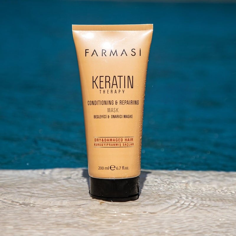 FARMASi Keratin Therapy Set â€“ Includes Keratin-Infused Shampoo, Hair Mask, Serum, and Repair Spray for Deep Nourishment and Shine - Image 3
