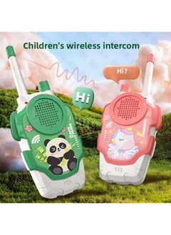 Generic Children's Chopsticks Machine Parent-child Wireless Pager A Pair Of Baby Outdoor Toys Small Telephone Boy Puzzle-Color:Rechargeable Version [standard 400 M] Panda + Unicorn + Anti-lost Rope  - Image 2