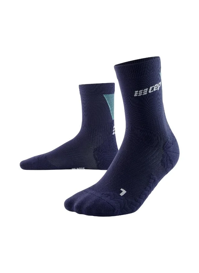 سي إي بي CEP - Ultralight Compression Socks Mid Cut V3 Blue/Light Blue Women