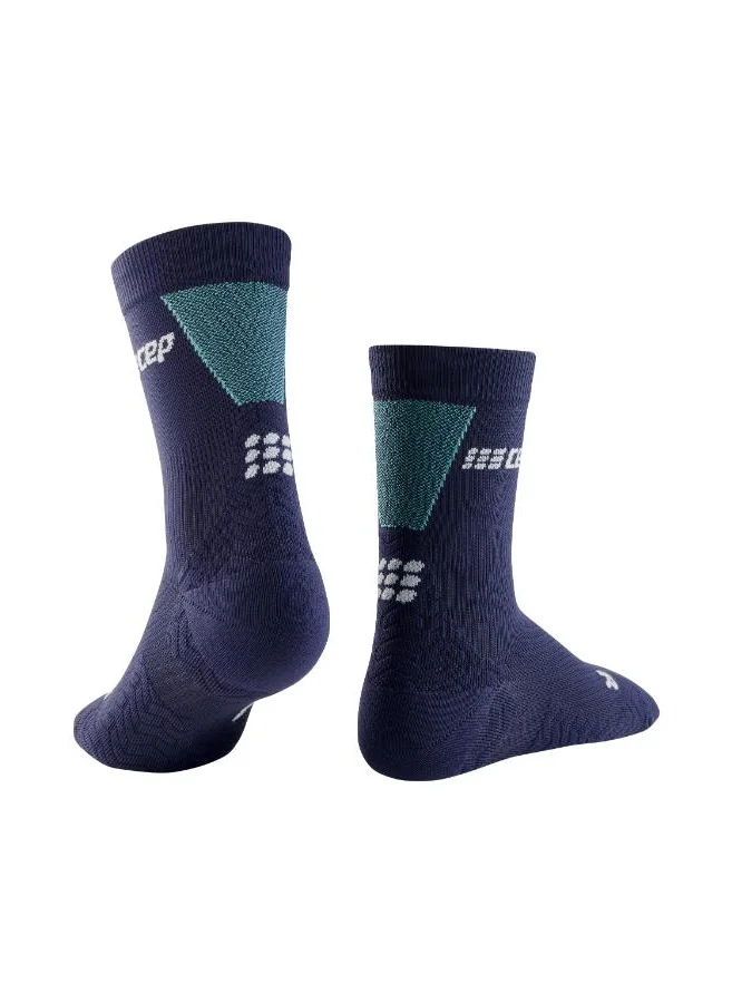 سي إي بي CEP - Ultralight Compression Socks Mid Cut V3 Blue/Light Blue Women