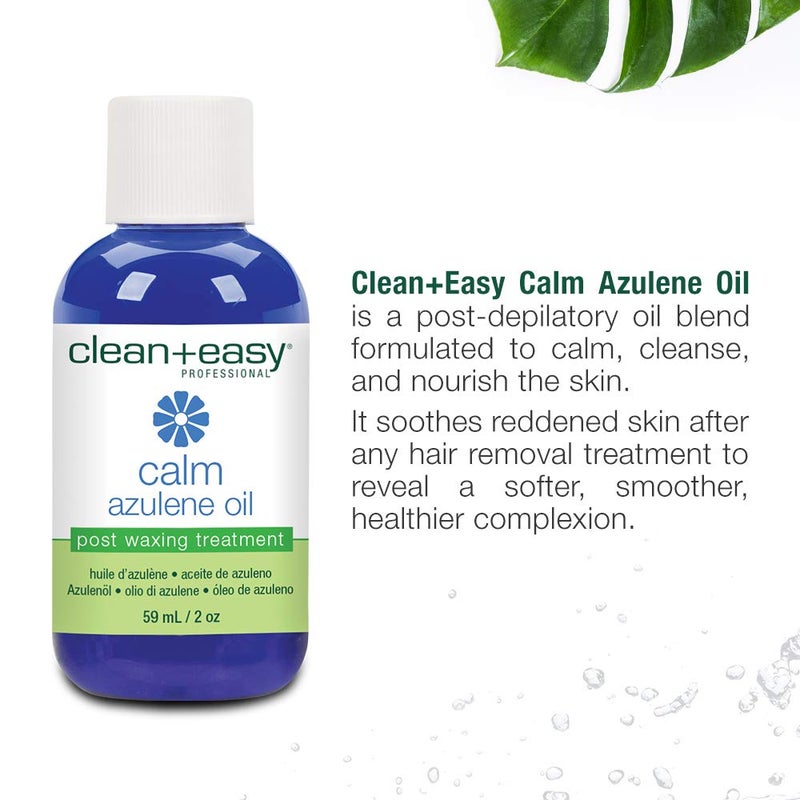 Clean + Easy Azulene Oil â€“ Post Waxing Treatment for Sensitive Skin, Soothes Irritation & Removes Wax Residue After Hair Removal, After Wax Care, 2 oz - Image 2