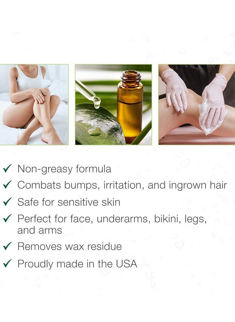 Clean + Easy Clean + Easy Calm - Azulene Oil, Use To Soothe Sore Irritated Skin, Remove Wax Residue After Hair Removal - Post Waxing Care Solution For Sensitive Skin, 2 oz  - Image 4