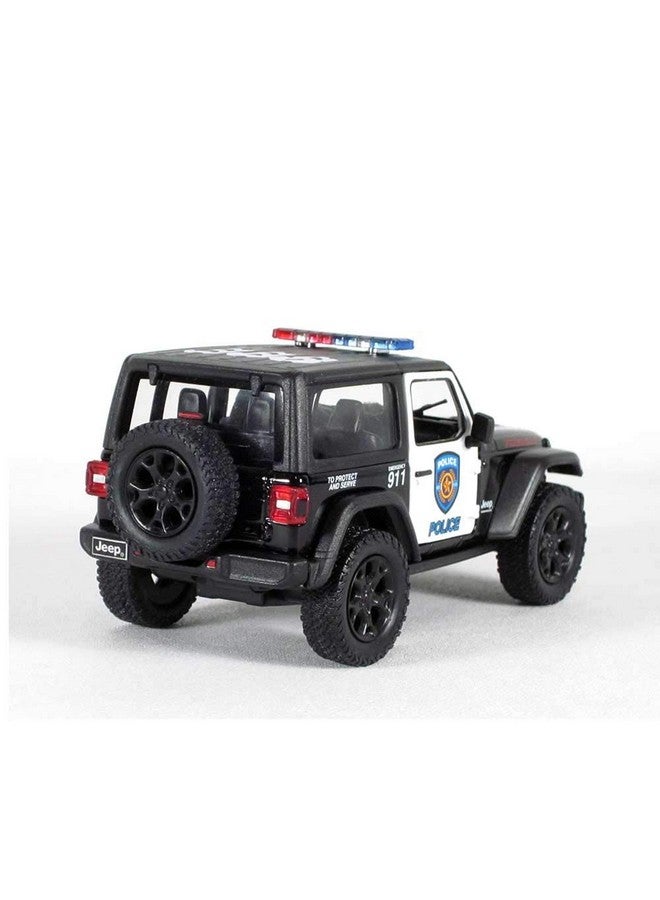 KiNSMART - Jeep Wrangler Rubicon Off Road 4x4 5 inch 1:34 Scale Die Cast Model Replica Toy Car Police Edition - Image 2
