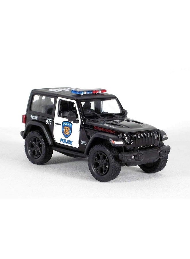 KiNSMART - Jeep Wrangler Rubicon Off Road 4x4 5 inch 1:34 Scale Die Cast Model Replica Toy Car Police Edition - Image 4